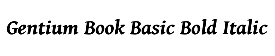 Gentium Book Basic Bold Italic