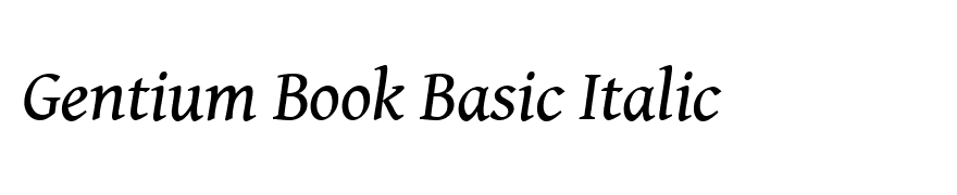 Gentium Book Basic Italic