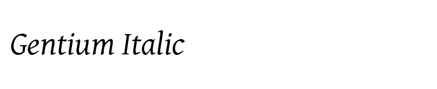 Gentium Italic