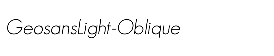 GeosansLight-Oblique