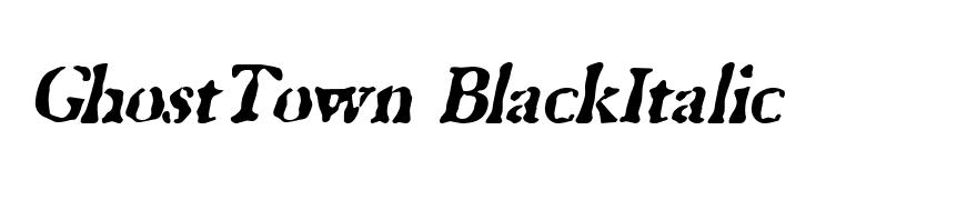 GhostTown BlackItalic