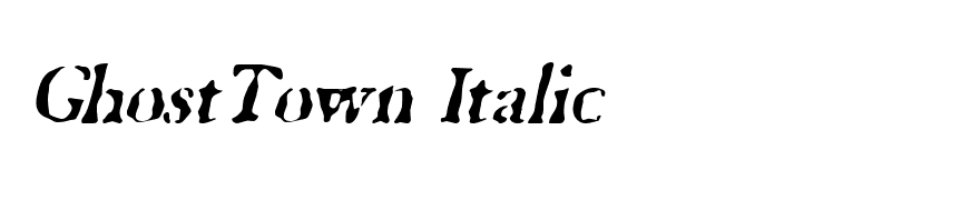 GhostTown Italic