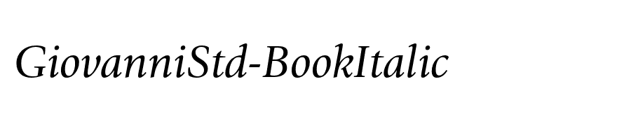 GiovanniStd-BookItalic