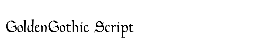 GoldenGothic Script