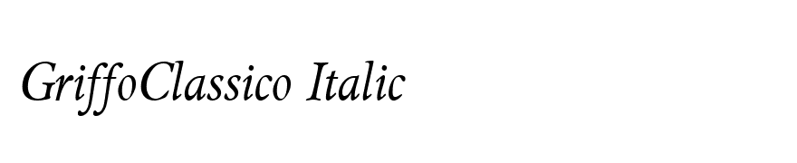 GriffoClassico Italic