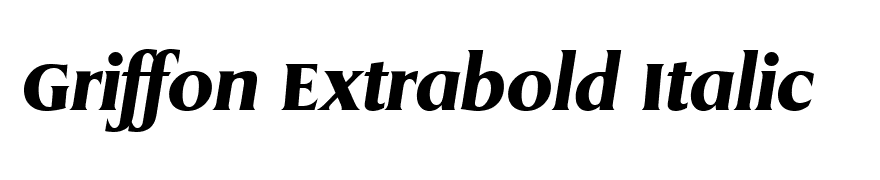 Griffon Extrabold Italic