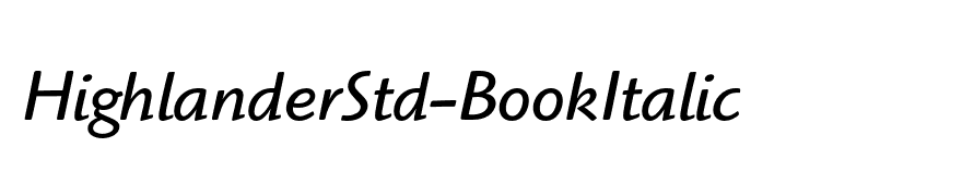 HighlanderStd-BookItalic