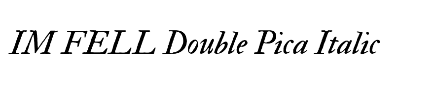 IM FELL Double Pica Italic