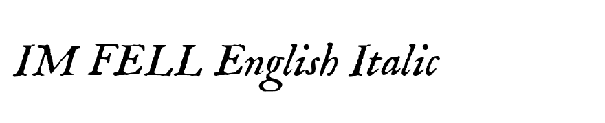 IM FELL English Italic