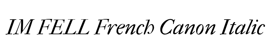 IM FELL French Canon Italic