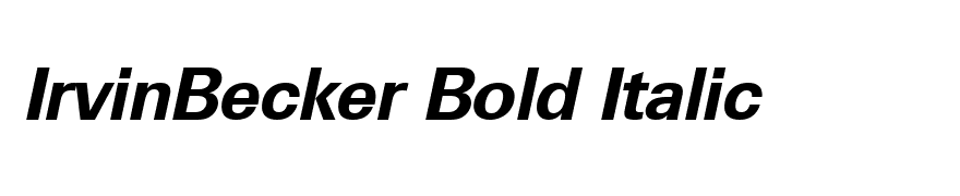 IrvinBecker Bold Italic