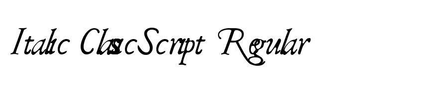 Italic ClassicScript Regular