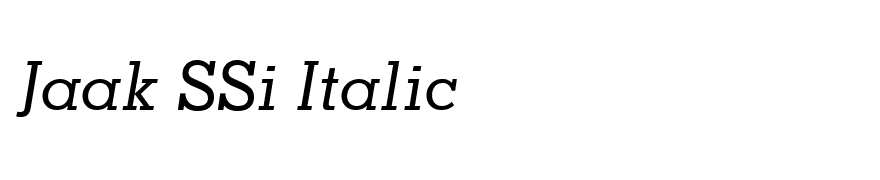 Jaak SSi Italic