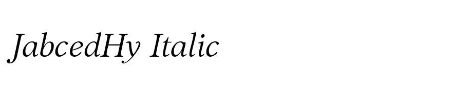 JabcedHy Italic