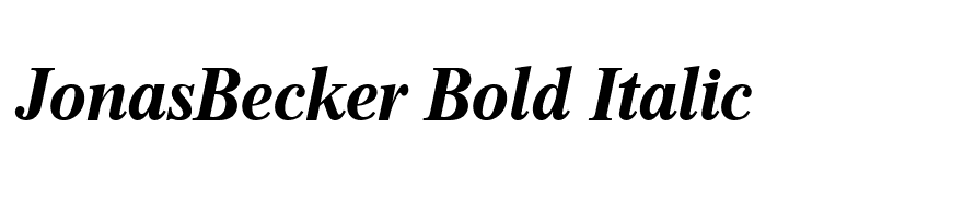 JonasBecker Bold Italic