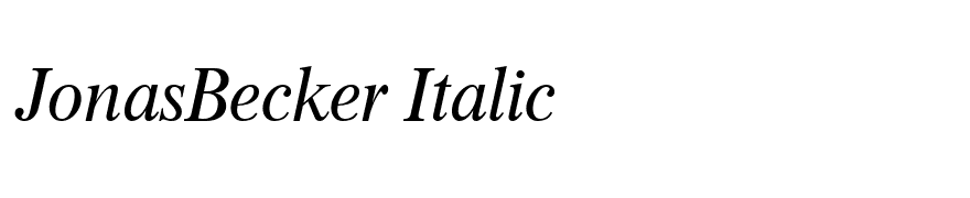 JonasBecker Italic