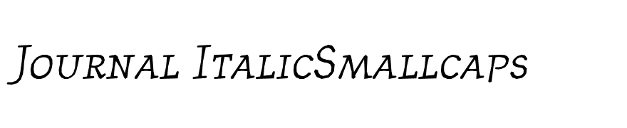 Journal ItalicSmallcaps