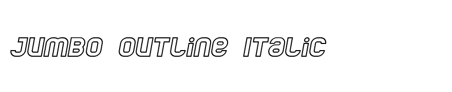 Jumbo Outline Italic