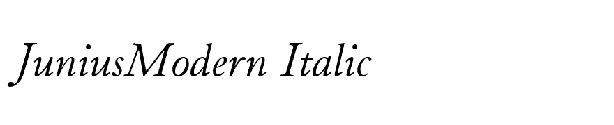 JuniusModern Italic