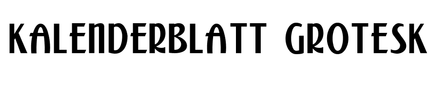 Kalenderblatt Grotesk