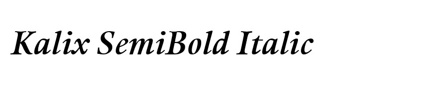 Kalix SemiBold Italic