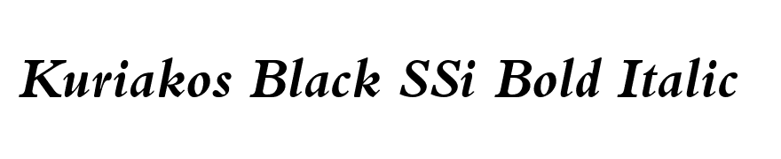 Kuriakos Black SSi Bold Italic