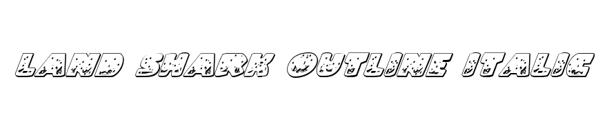 Land Shark Outline Italic