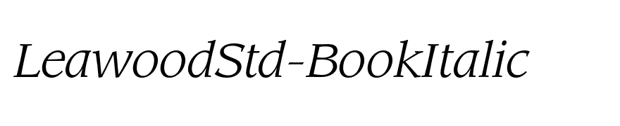 LeawoodStd-BookItalic