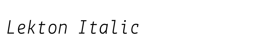 Lekton Italic