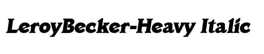 LeroyBecker-Heavy Italic