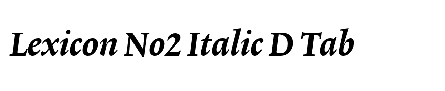 Lexicon No2 Italic D Tab