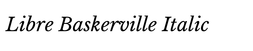 Libre Baskerville Italic