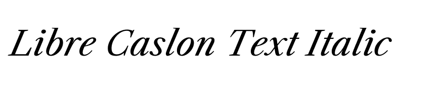 Libre Caslon Text Italic