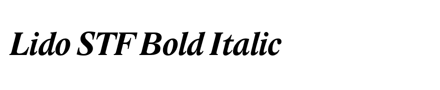 Lido STF Bold Italic