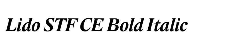 Lido STF CE Bold Italic