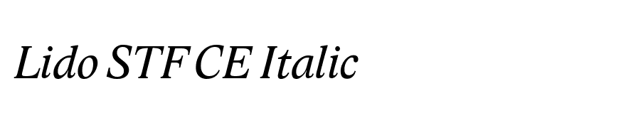 Lido STF CE Italic