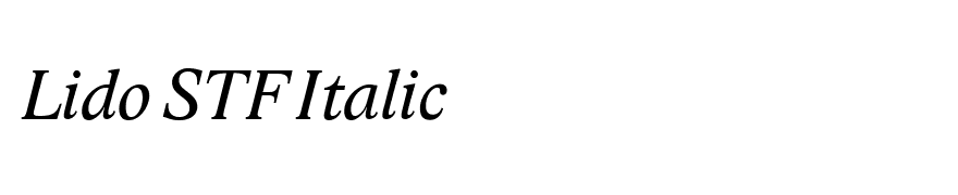 Lido STF Italic