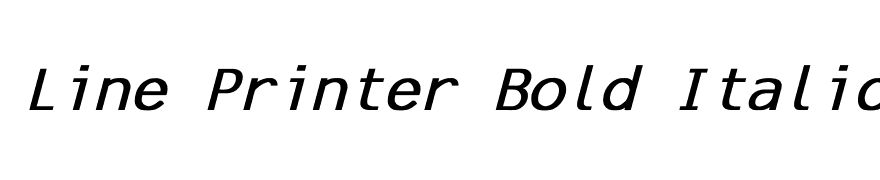 Line Printer Bold Italic