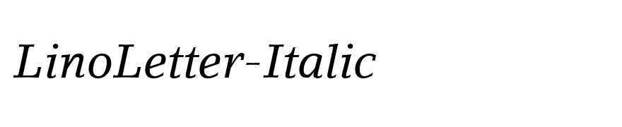 LinoLetter-Italic