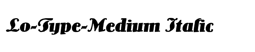 Lo-Type-Medium Italic