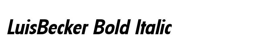 LuisBecker Bold Italic