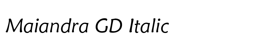 Maiandra GD Italic