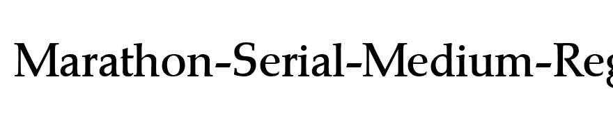 Marathon-Serial-Medium-Regular