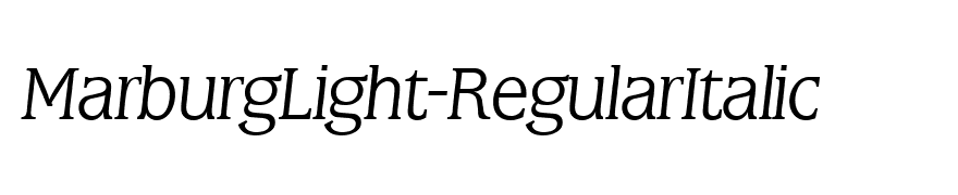 MarburgLight-RegularItalic