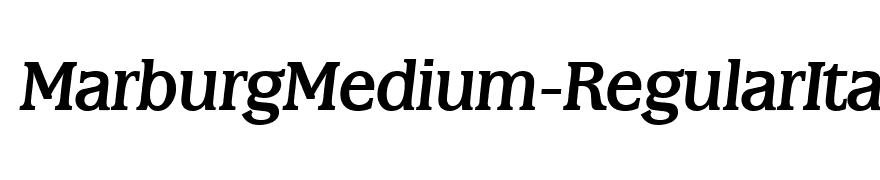 MarburgMedium-RegularItalic