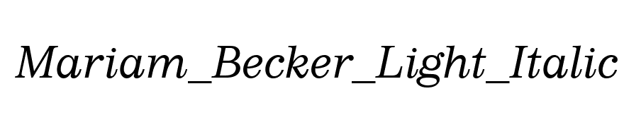 Mariam_Becker_Light_Italic