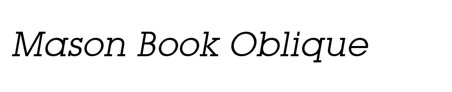 Mason Book Oblique