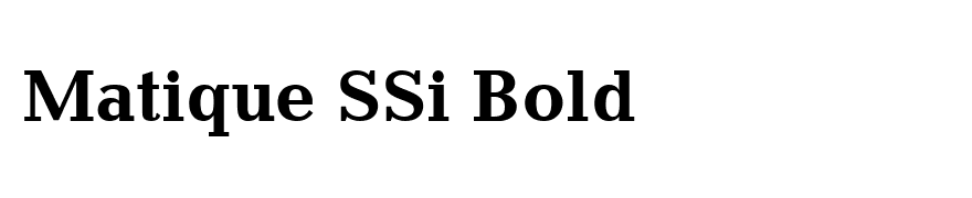 Matique SSi Bold