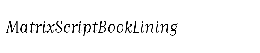 MatrixScriptBookLining