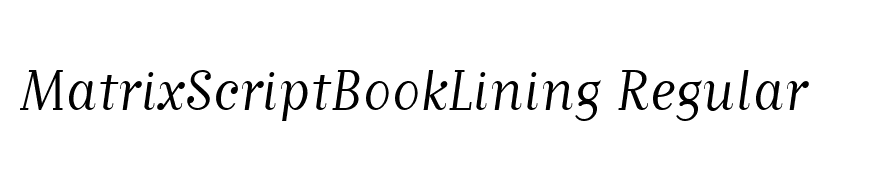 MatrixScriptBookLining Regular